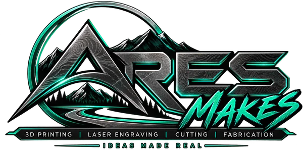 Ares Makes: 3D printing, laser engraving, cutting and fabrication. Ideas made real.